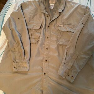 Men's Casual Button Down Shirt - Olive size XL